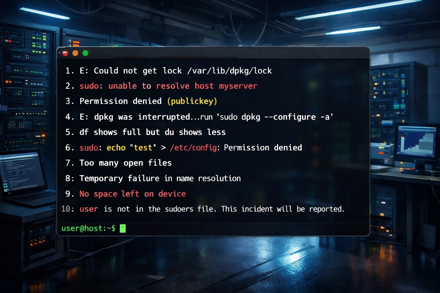 10 Linux Admin Errors Everyone Googles (and How to Fix Each)